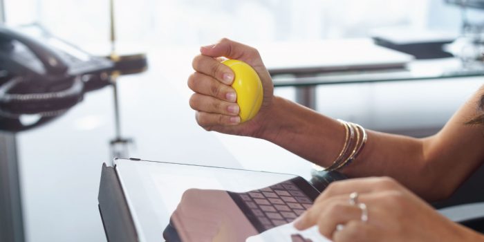 employee-with-stress-ball