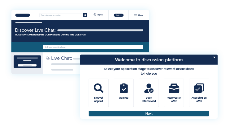 Employee Connections Live Chat Video Content Ui